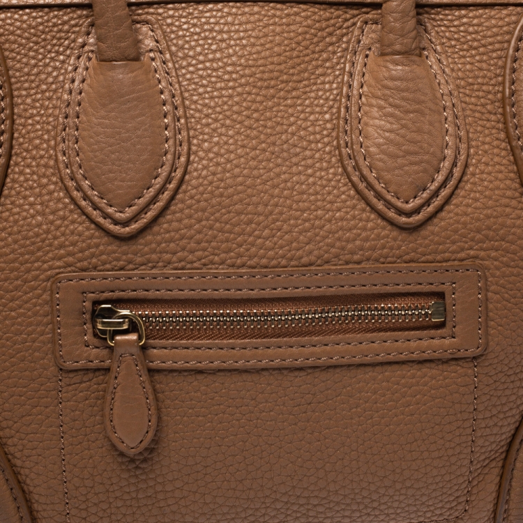 مملوكة مسبقًا Celine Tan Leather Micro Luggage Tote