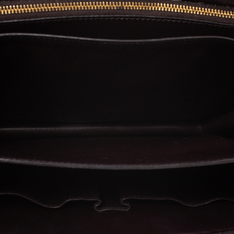 Pre Owned Celine Brown Leopard Print Leather and Calfhair Medium Classic Box Shoulder Bag