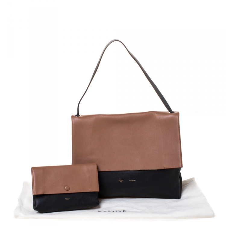 Pre Owned Celine Tri Color Leather All Soft Bag with Pouch