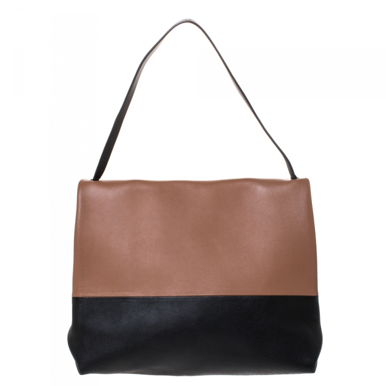 Pre Owned Celine Tri Color Leather All Soft Bag with Pouch