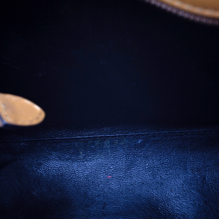 Pre Owned Celine Mustard/Black Leather Nano Luggage Tote