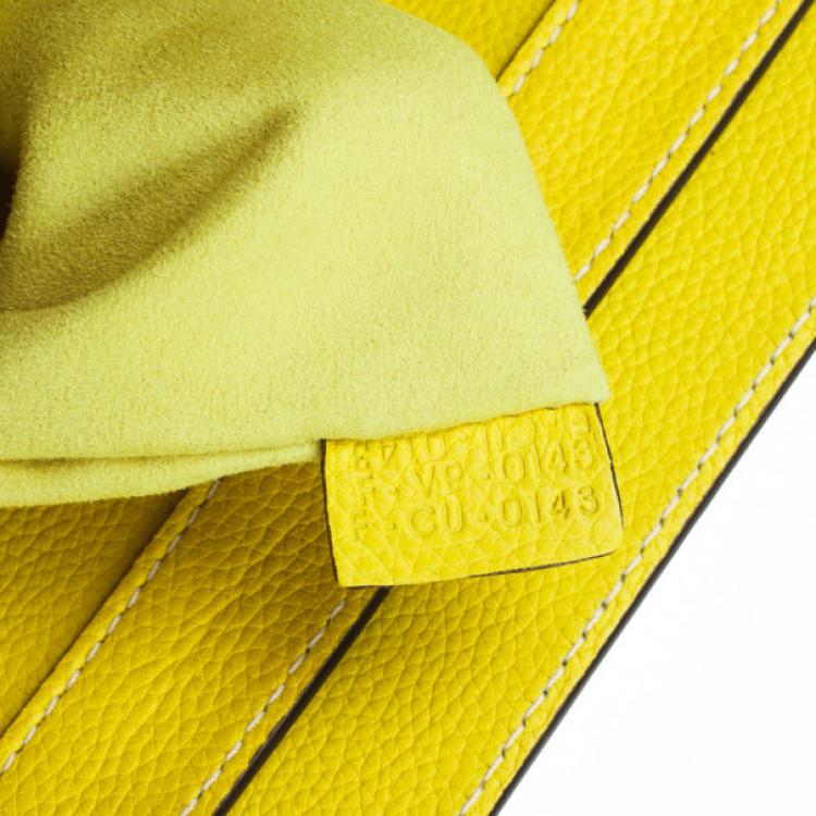Pre Owned Celine Yellow Citron Mini Luggage Bag