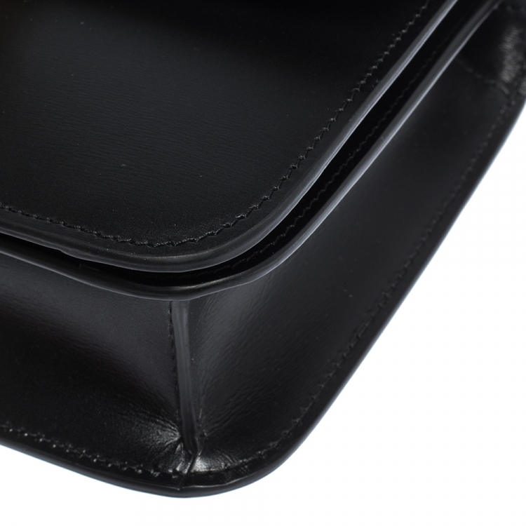 Pre Owned Celine Black Leather Small Classic Box Flap Bag