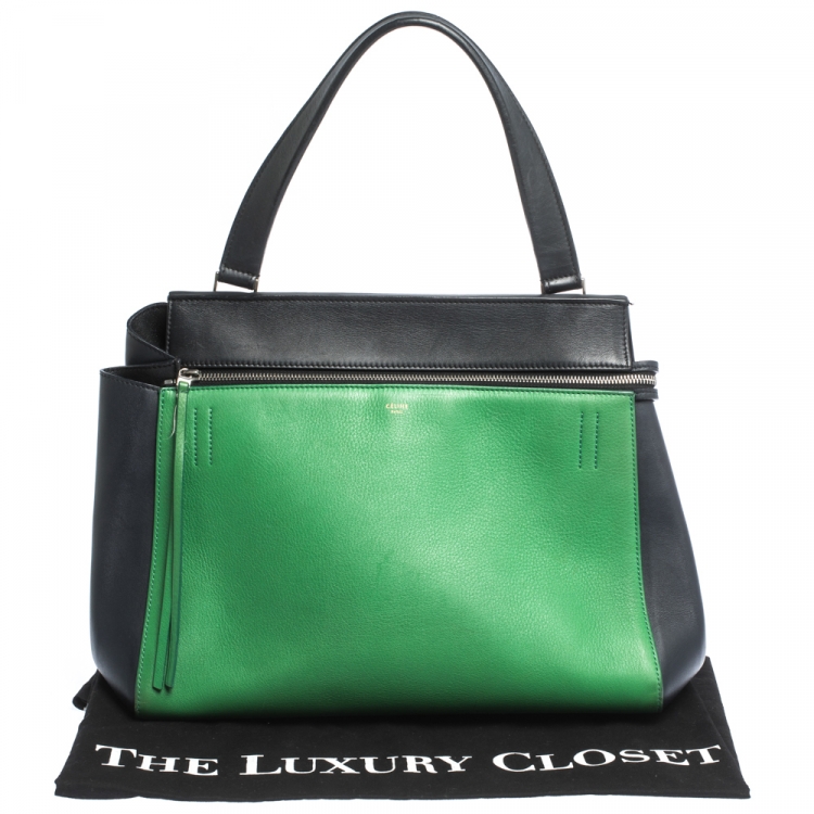 Pre Owned Celine Tri Color Leather Medium Edge Bag