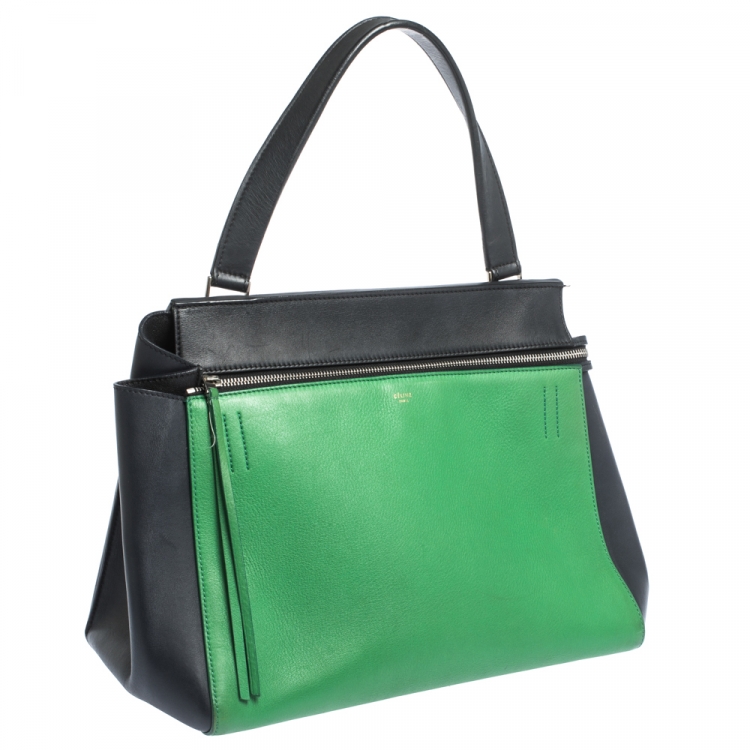 Pre Owned Celine Tri Color Leather Medium Edge Bag