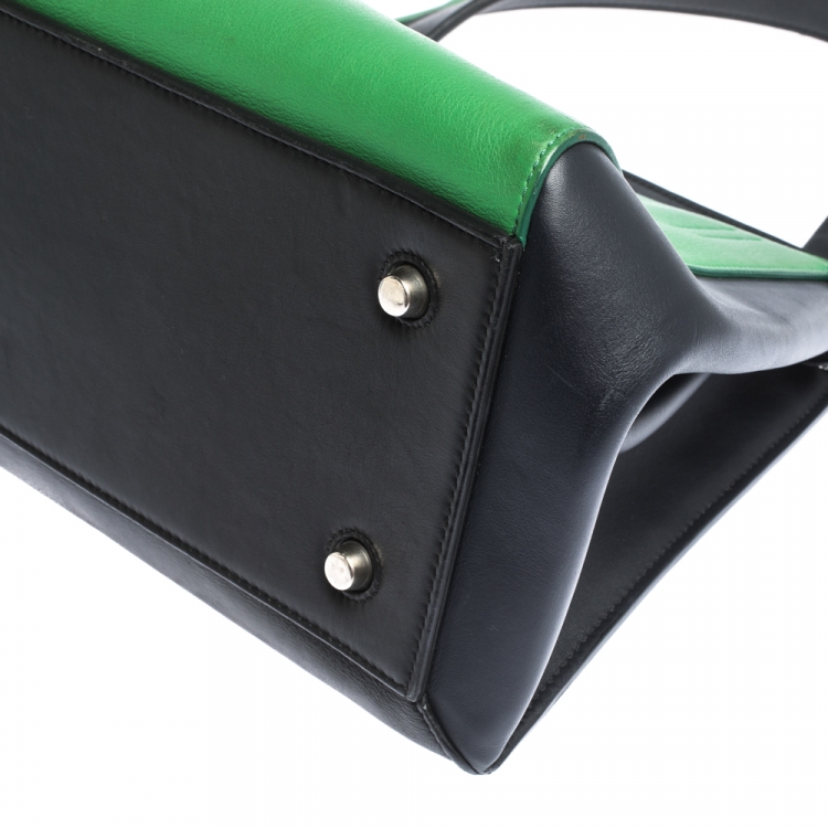 Pre Owned Celine Tri Color Leather Medium Edge Bag