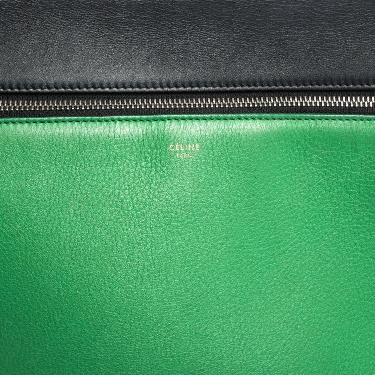 Pre Owned Celine Tri Color Leather Medium Edge Bag