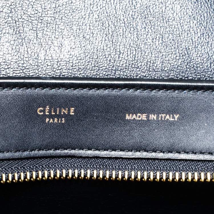 Pre Owned Celine Tri Color Leather Medium Trapeze Bag
