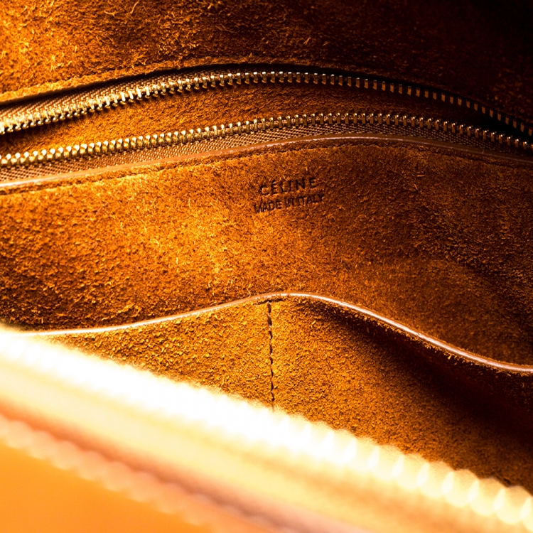 Pre Owned Celine Tan Leather Small Ring Satchel