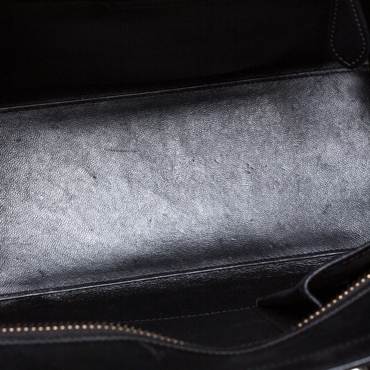 Pre Owned Celine Tri Color Leather Micro Luggage Tote
