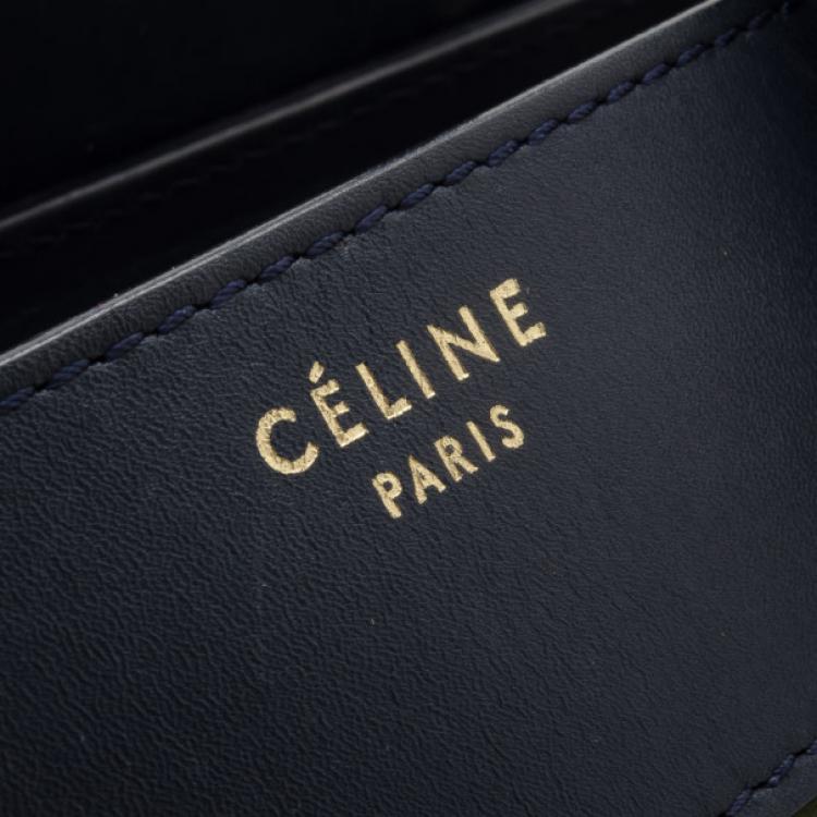 Pre Owned Celine Suede Tricolor Mini Luggage Bag 