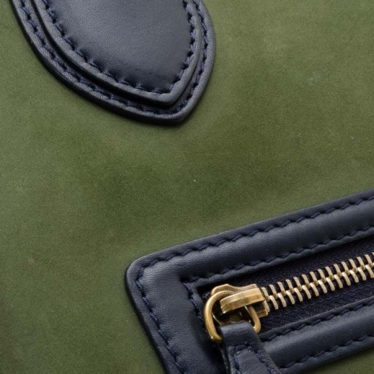 Pre Owned Celine Suede Tricolor Mini Luggage Bag 