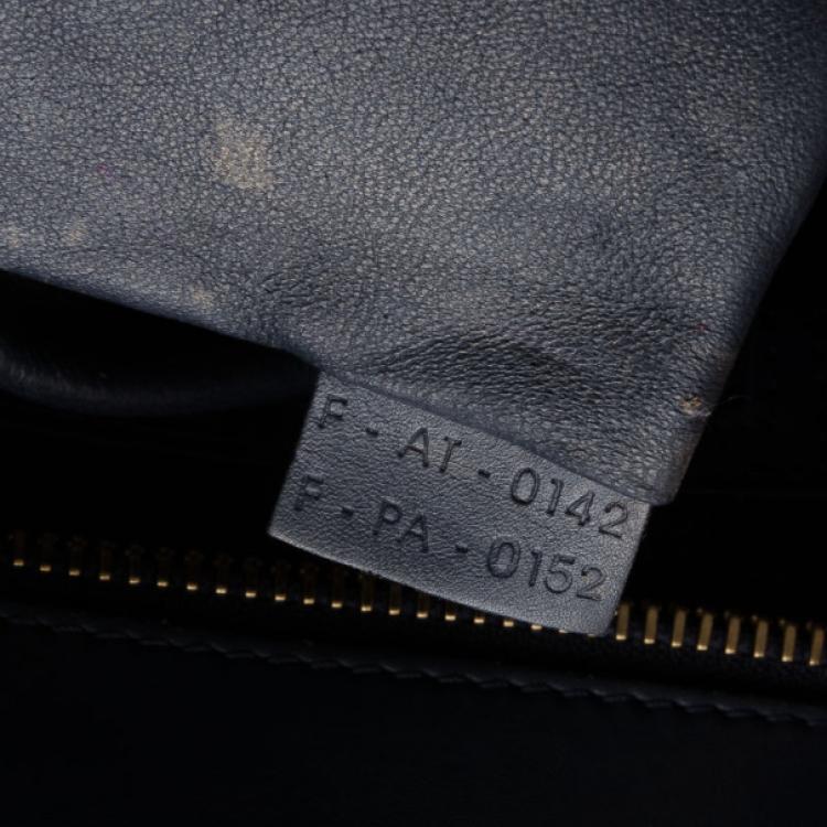 Pre Owned Celine Suede Tricolor Mini Luggage Bag 