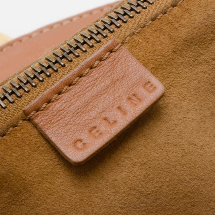 Pre Owned Celine Tan Leather Shoulder Bag