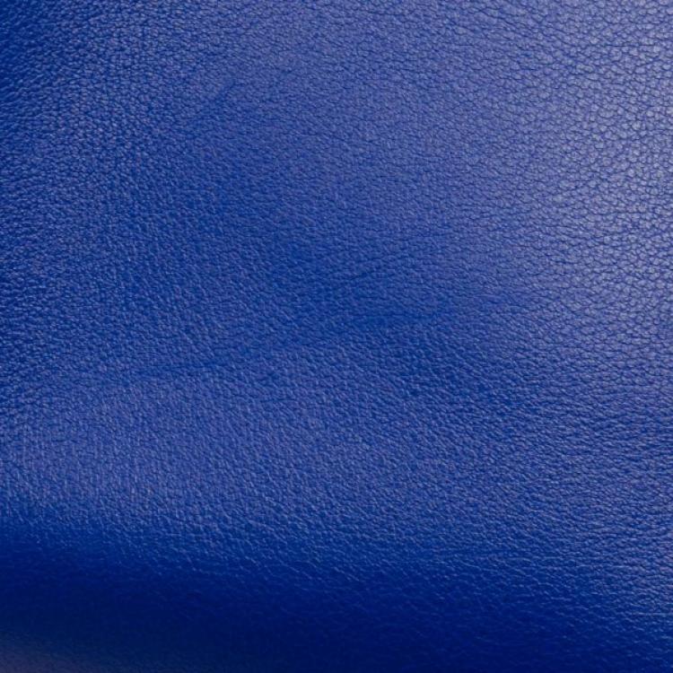 Pre Owned Celine Electric Blue Mini Luggage Tote