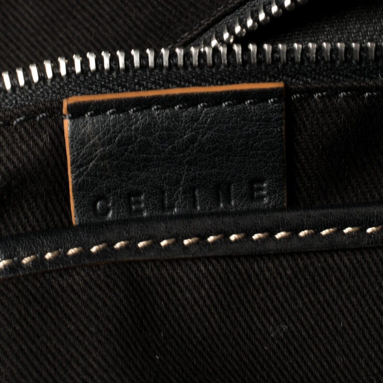 Pre Owned Celine Black Macadam Nylon and Leather Travel Bag
