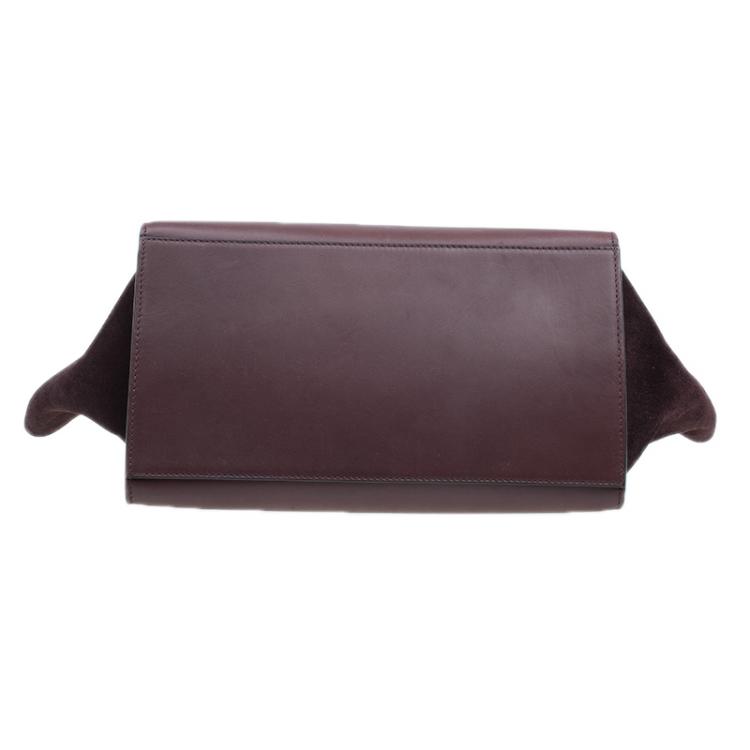 Pre Owned Celine Brown Leather Medium Trapeze Bag