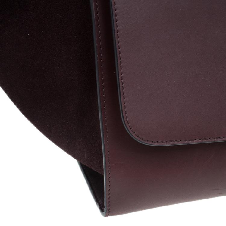 Pre Owned Celine Brown Leather Medium Trapeze Bag