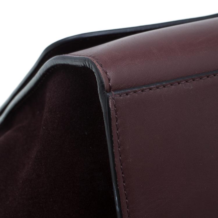 Pre Owned Celine Brown Leather Medium Trapeze Bag