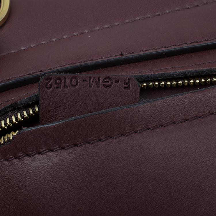 Pre Owned Celine Brown Leather Medium Trapeze Bag