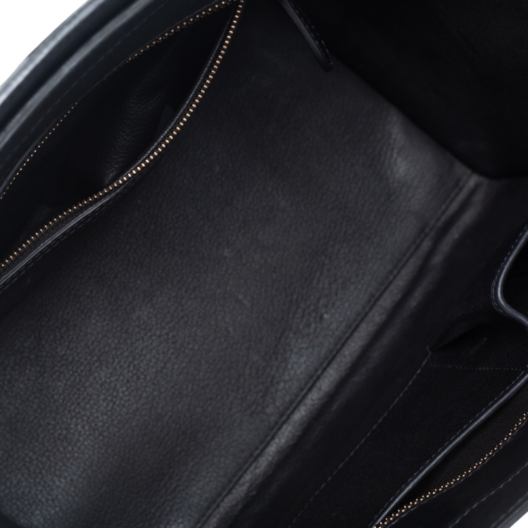 Pre Owned Celine Black Leather Mini Luggage Tote
