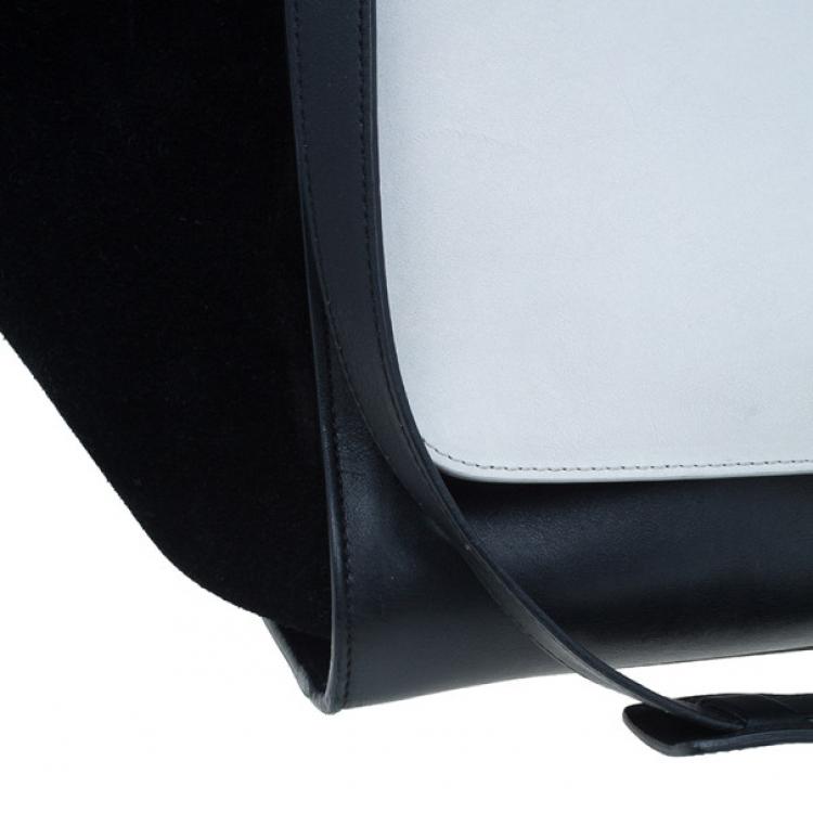 Pre Owned Celine Two Tone Leather Trapeze Bag