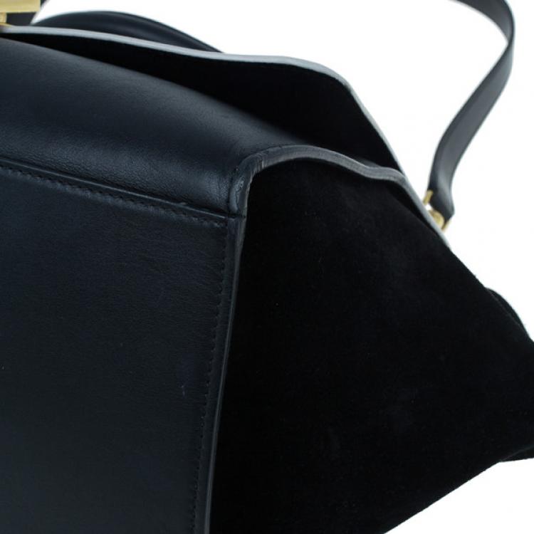 Pre Owned Celine Two Tone Leather Trapeze Bag