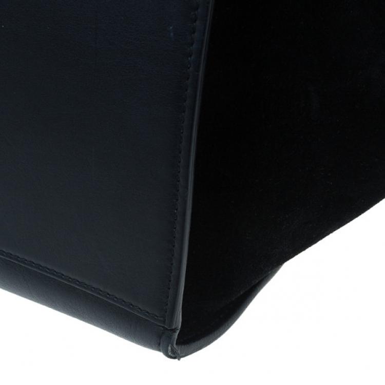 Pre Owned Celine Two Tone Leather Trapeze Bag