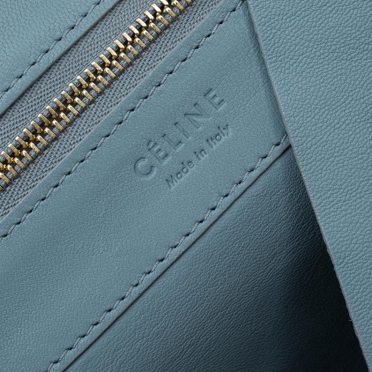 Pre Owned Celine Grey/Burgundy Bicolor Leather Horizontal Cabas Tote