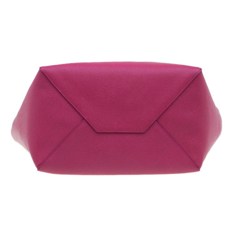 Pre Owned Celine Pink Leather Small Horizontal Phantom Cabas Tote