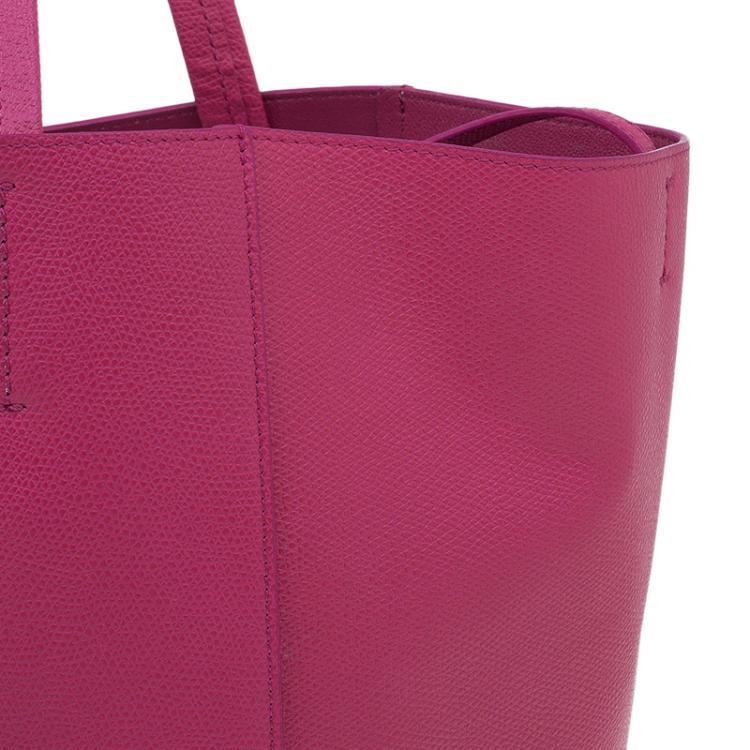 Pre Owned Celine Pink Leather Small Horizontal Phantom Cabas Tote