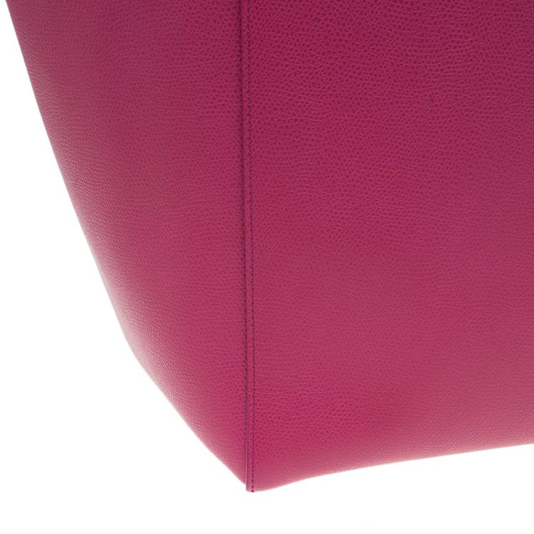 Pre Owned Celine Pink Leather Small Horizontal Phantom Cabas Tote