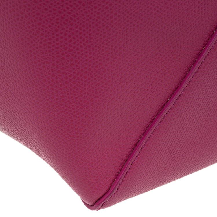 Pre Owned Celine Pink Leather Small Horizontal Phantom Cabas Tote