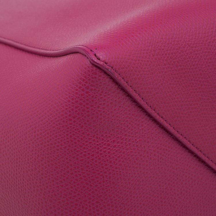 Pre Owned Celine Pink Leather Small Horizontal Phantom Cabas Tote