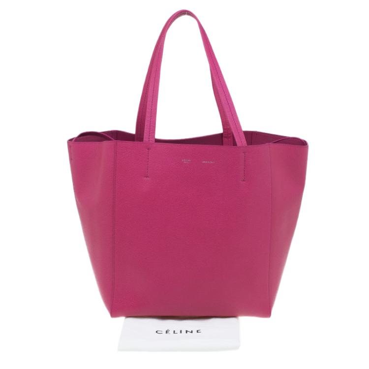 Pre Owned Celine Pink Leather Small Horizontal Phantom Cabas Tote