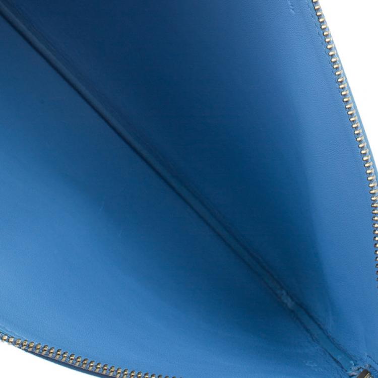 Pre Owned Celine Blue Leather Solo Clutch