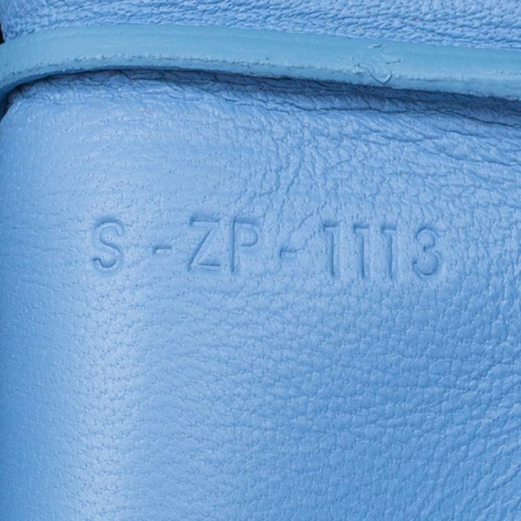 Pre Owned Celine Blue Leather Solo Clutch