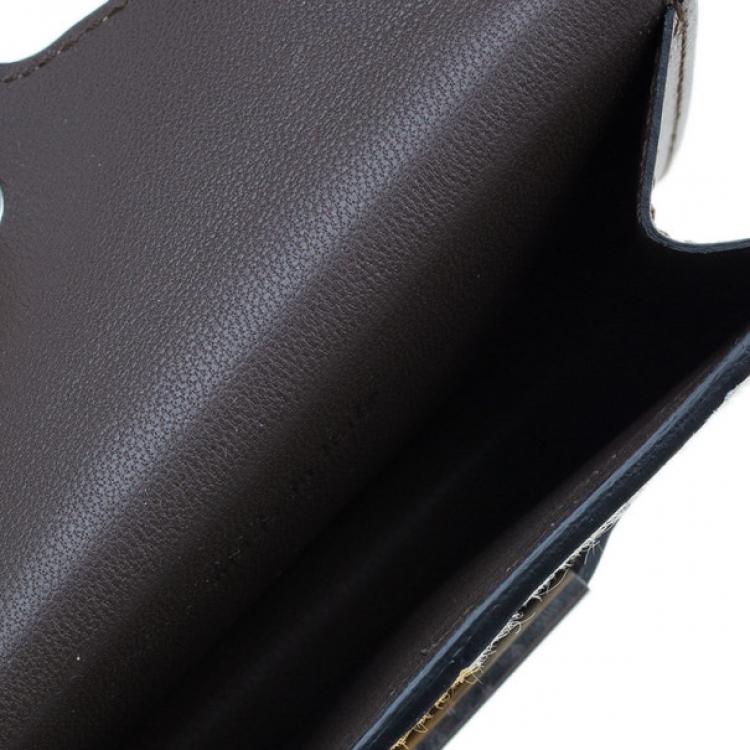 Pre Owned Celine Saffron Pony Hair and Leather Diamond Card Case