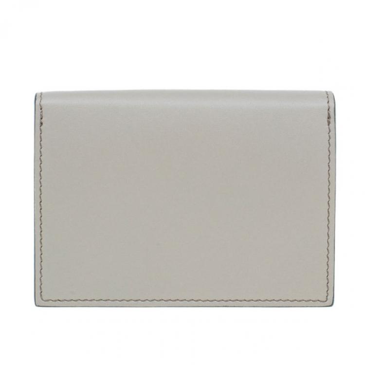 Pre Owned Celine Saffron Pony Hair and Leather Diamond Card Case