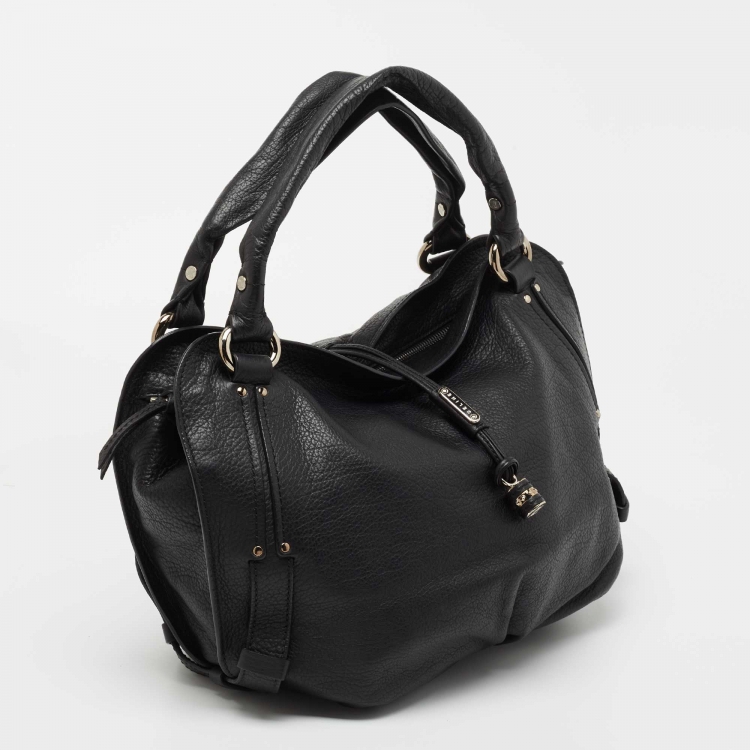Pre Owned Celine Black Leather Satchel