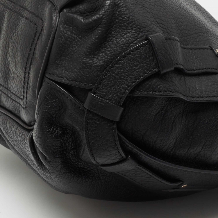 Pre Owned Celine Black Leather Satchel