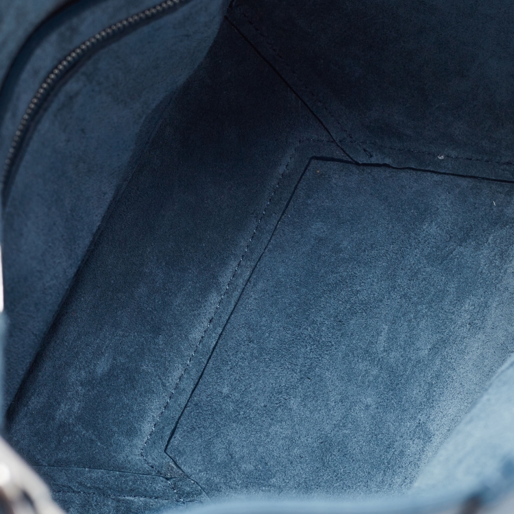 Pre Owned Celine Blue Leather Small Sangle Bucket Bag