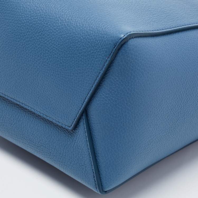 Pre Owned Celine Blue Leather Small Sangle Bucket Bag