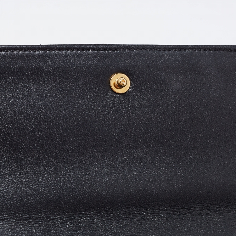 Pre Owned Celine Black Quilted Matelasse Leather Chain Shoulder Bag