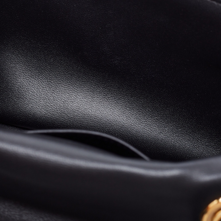 Pre Owned Celine Black Quilted Matelasse Leather Chain Shoulder Bag