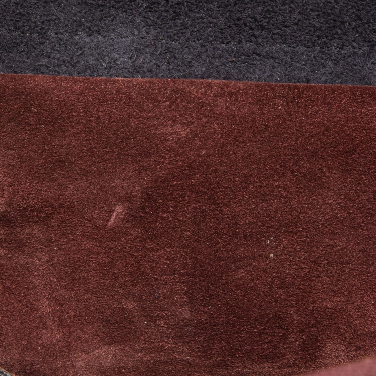 Pre Owned Celine Burgundy/Brown Leather Micro Belt Top Handle Bag