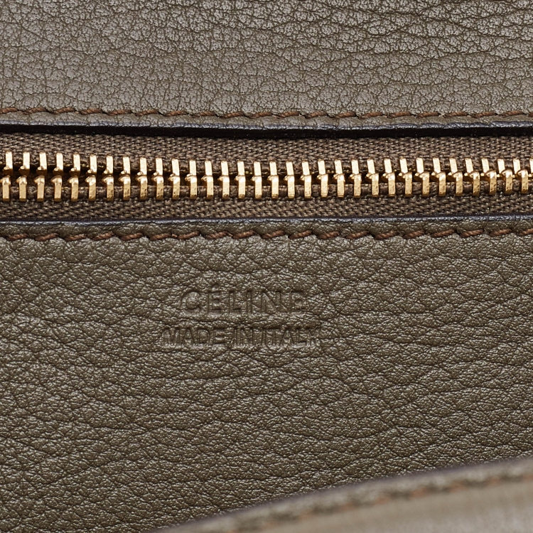 Pre Owned Celine Brown Leather Medium Tie Tote