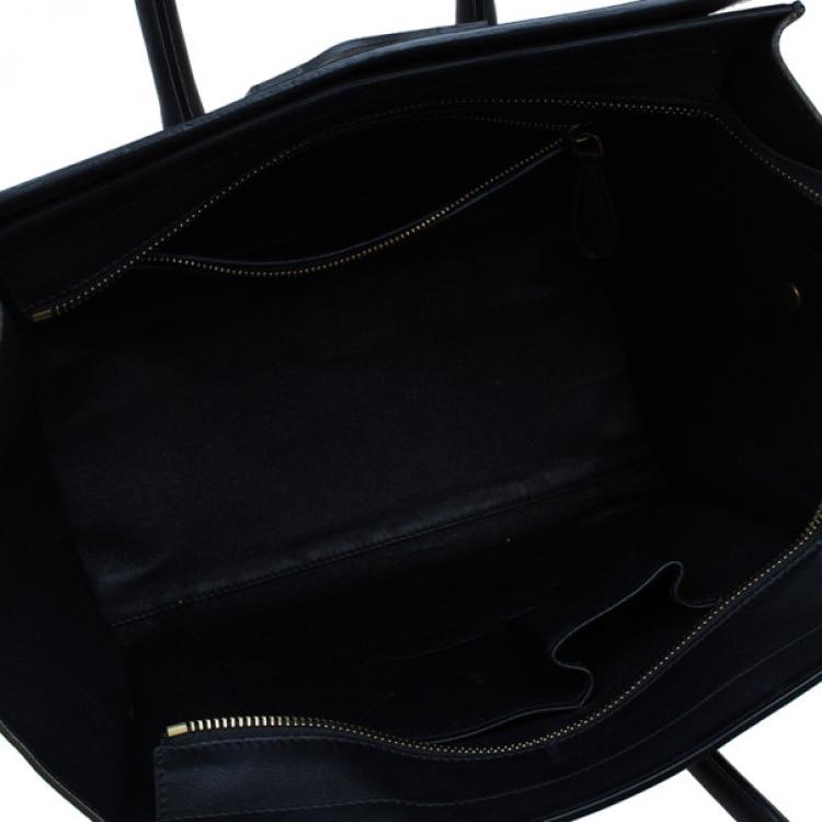 Pre Owned Celine Tricolor Smooth Leather Mini Luggage Tote