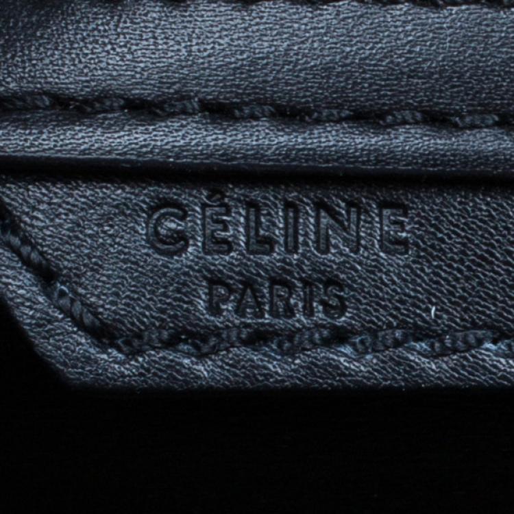 Pre Owned Celine Tricolor Smooth Leather Mini Luggage Tote