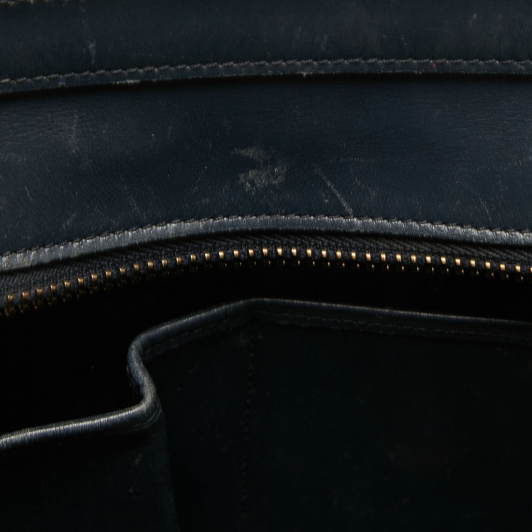 Pre Owned Celine Tri Color Leather Micro Luggage Tote